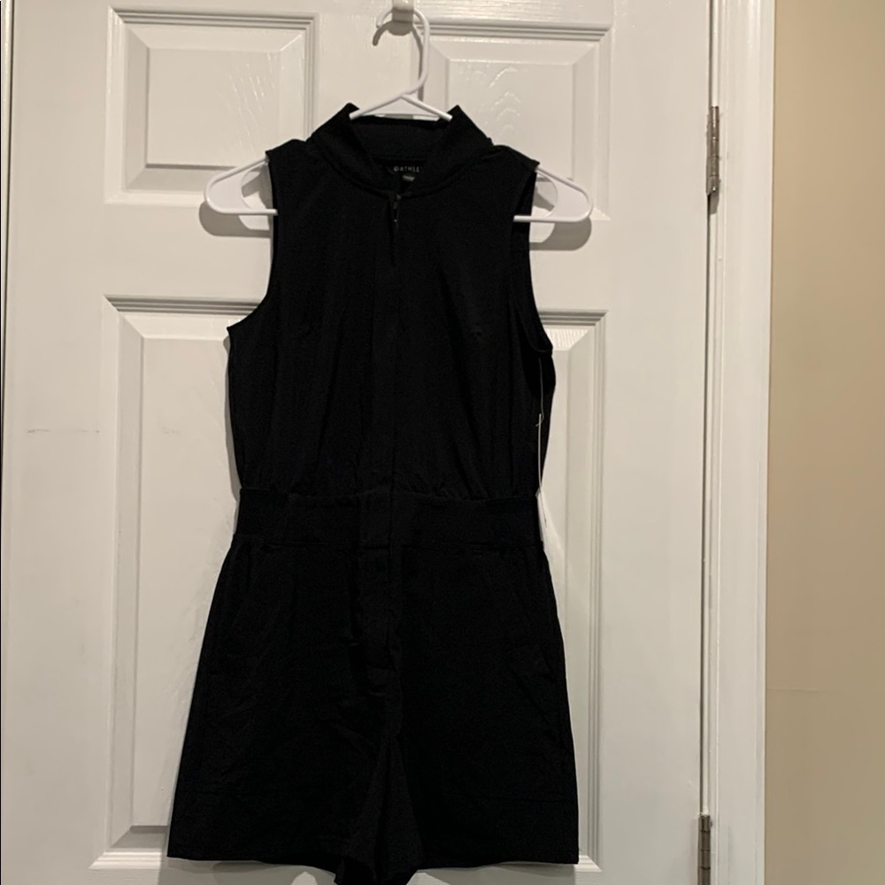 Athleta Black Sleeveless Romper